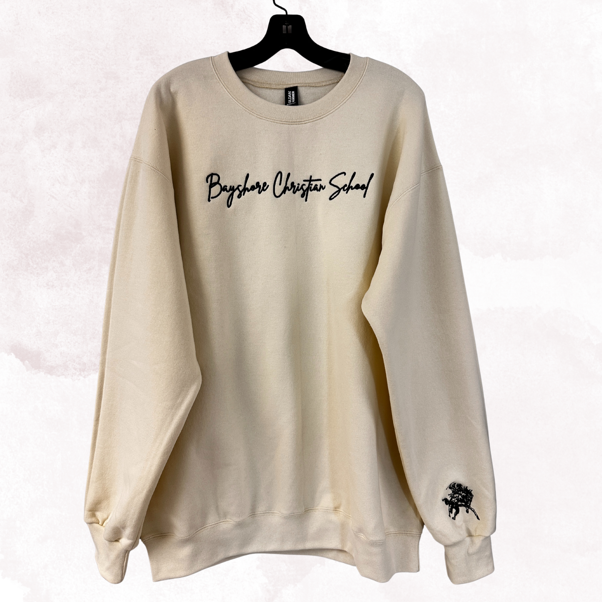Embroidered Faith Warrior Sweatshirt (Cream)