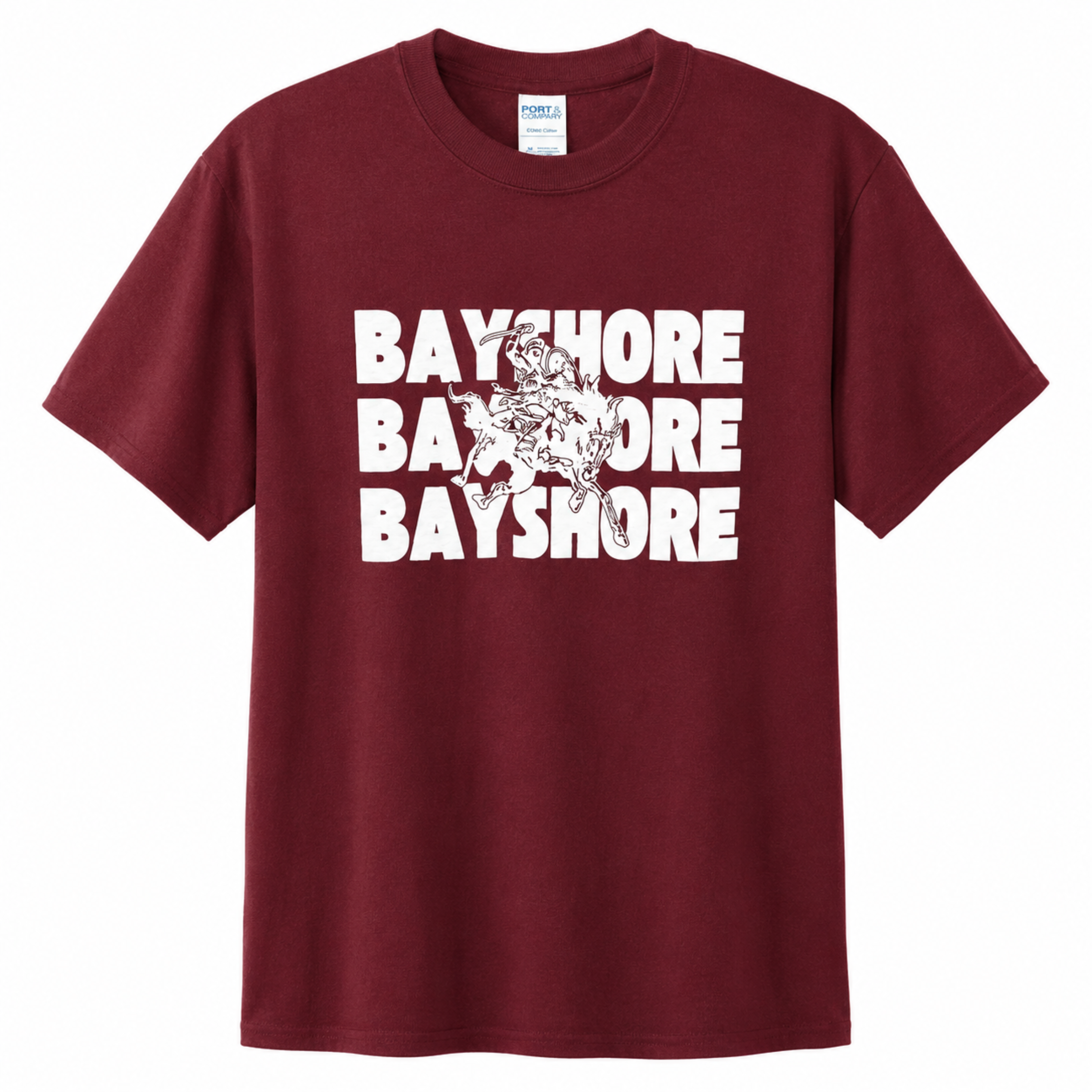 Maroon Bayshore x3 T-Shirt